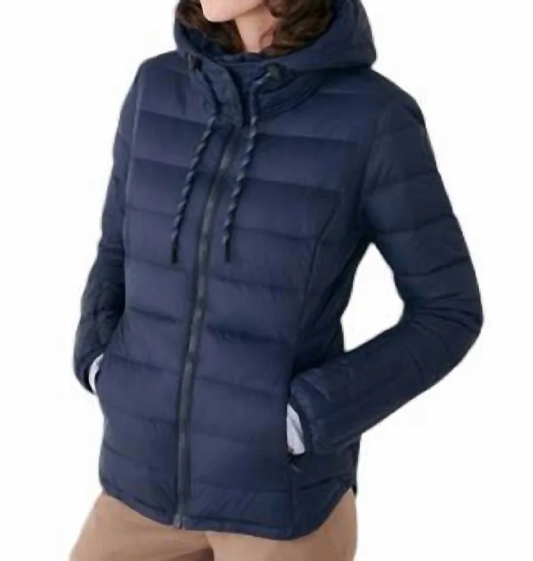 Casual Chic Emeline Down Jacket In Outerspace Navy