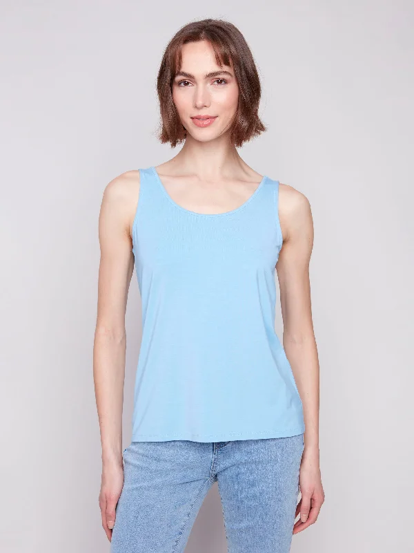 Vintage Inspired Fashion Sale Reversible Bamboo Cami - Bluebell