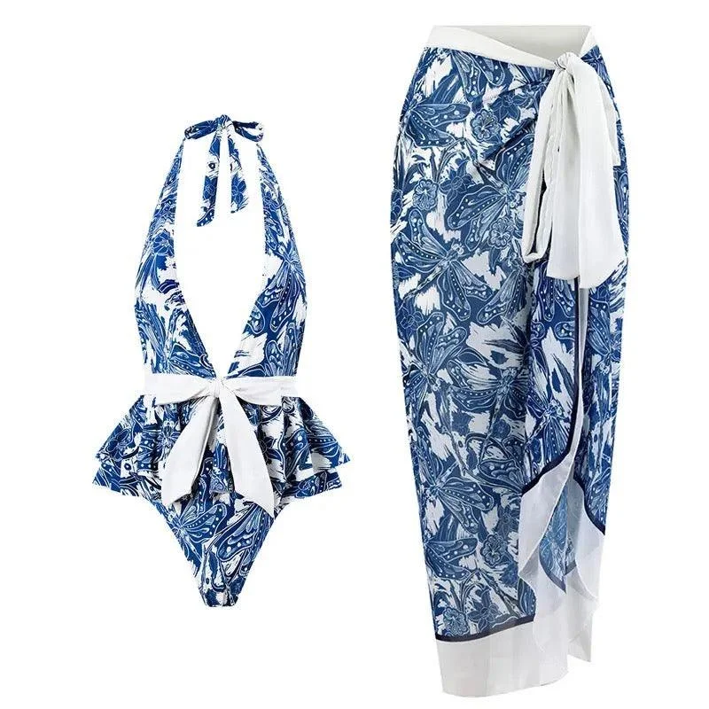 Unleash Your Style Gisessle swimsuit with Sarong skirt