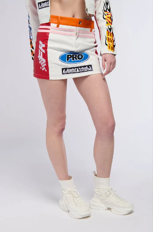 Top Brand Discounts PRO LEAGUE FAUX LEATHER MINI SKIRT