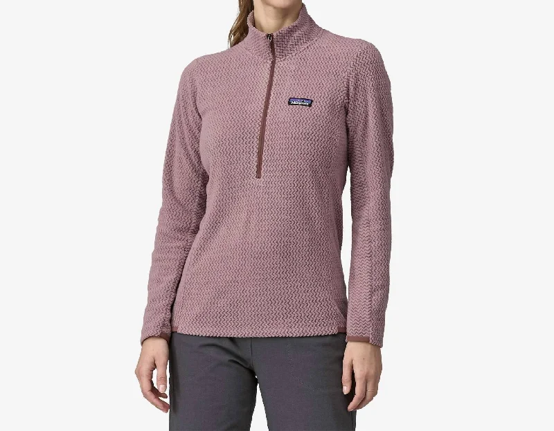 Break Fashion Norms R1 Air Zip Neck Jacket In Stormy Mauve